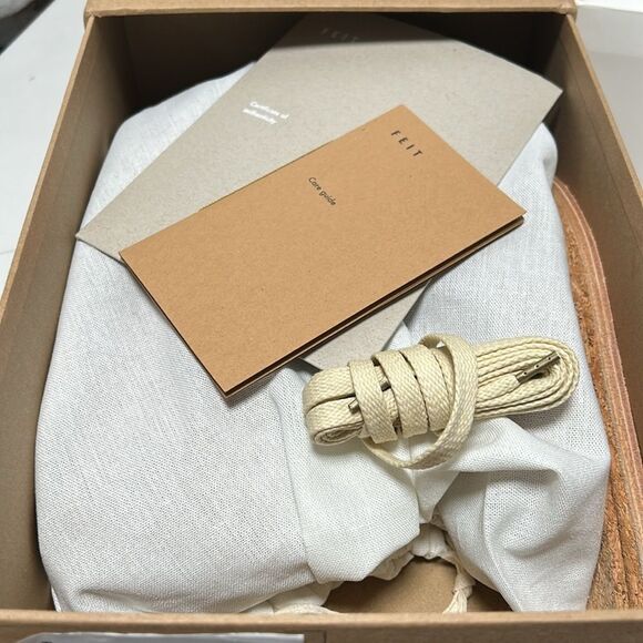 FEIT Hand Sewn Tan Leather Low Top Sneakers - Sz 35 - US 5 - Picture 14 of 15